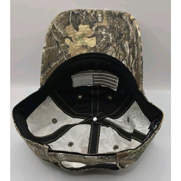 Outdoor Cap Strapback Cap Realtree Edge Camouflage USA Flag Camo Hunting Hat - Picture 7 of 10
